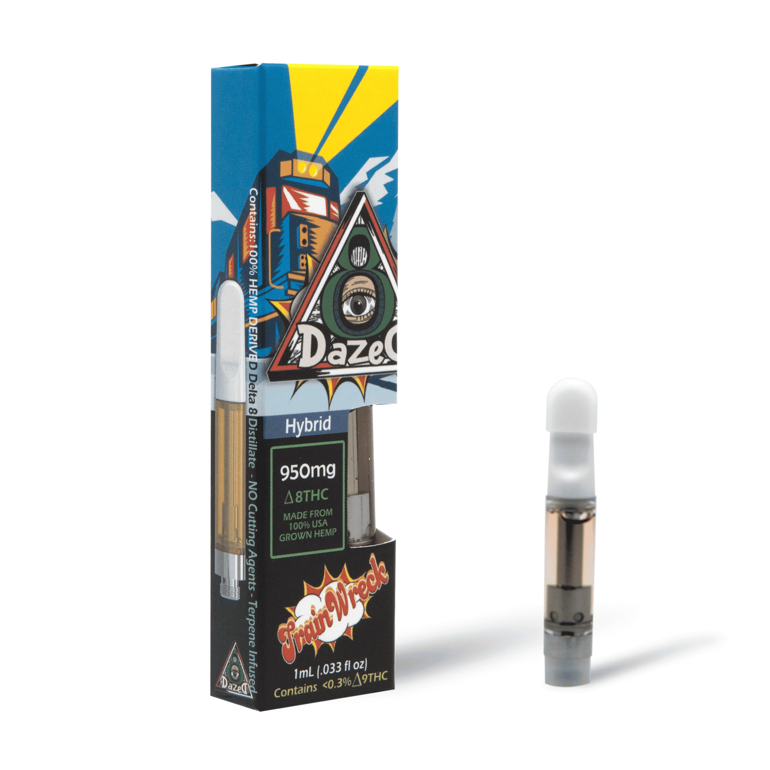DazeD8 Trainwreck Delta 8 THC Vape Cartridge (1g)
